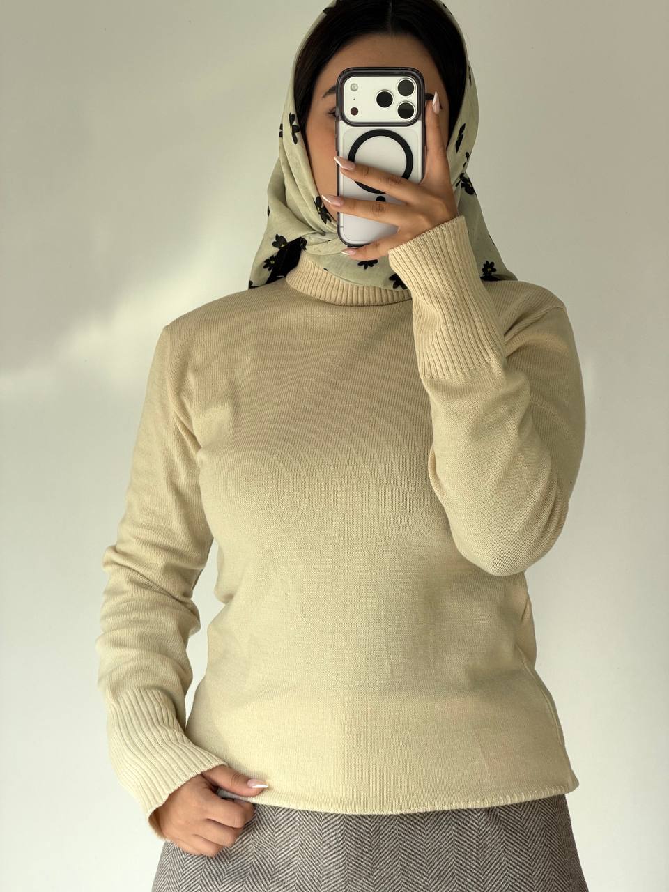 بافت یقه اسکی زنانه گلنوش